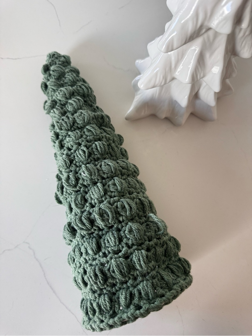 Handcrafted Green Crochet Holiday Tree - Home Accents